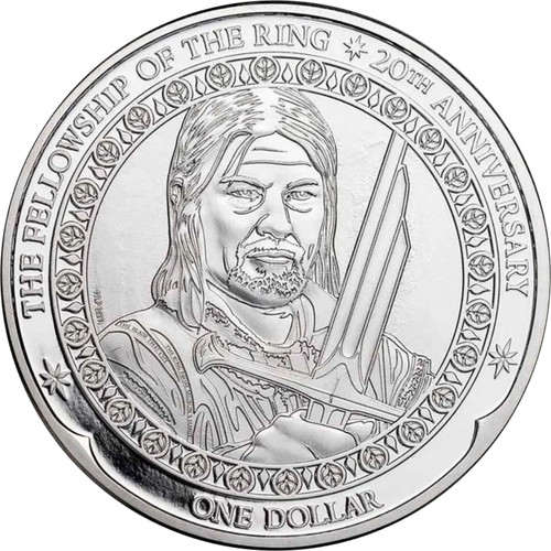Silbermünze herr der - ringe,