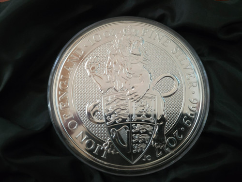 Xxl silbermünze lion - oz, "lion