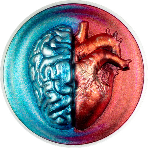 Silbermünze head heart - silbermünze,