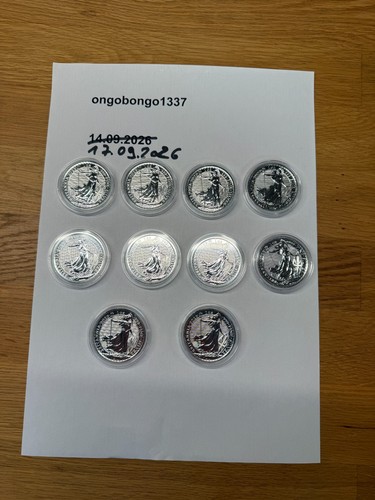 10x 1oz silber britannia 2023 - 1oz,