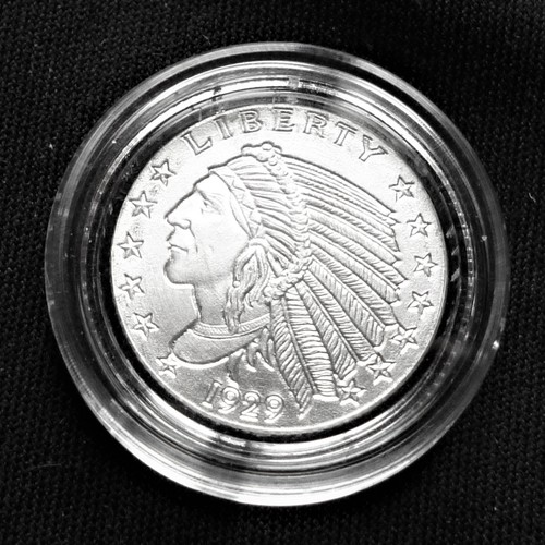 Incuse indian head - incuse,