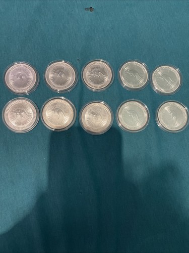 10x silber münze - 1, oz