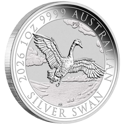 Silbermünze schwan - schwan, 10